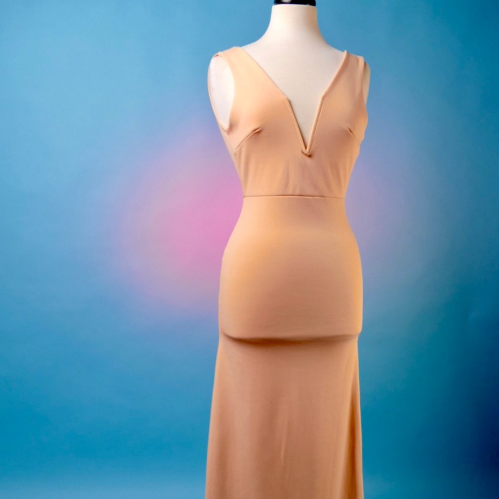 MissGuided V Neck Plunge Maxi Dress